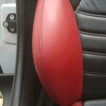 Repair to leather Side Bolster to car seat