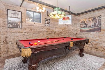 Beautiful design of a snooker room