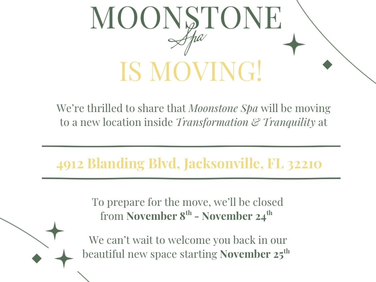 Moonstone Spa moving notice