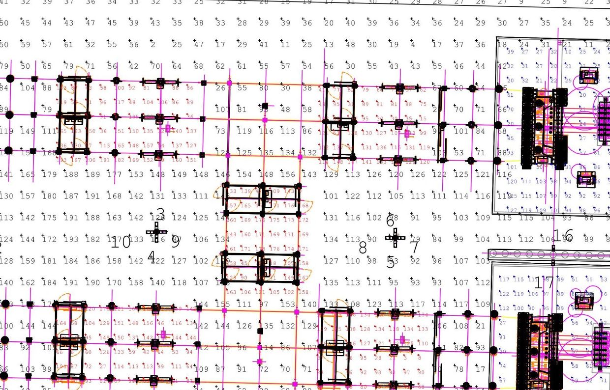 Lux levels representation (design by Lux levels Consultants)