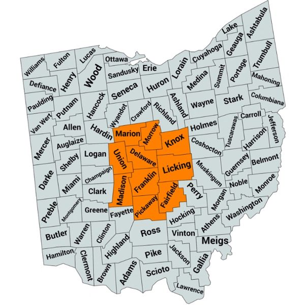 Our Central Ohio Service Area 