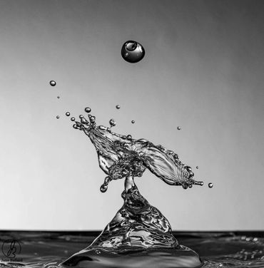 water drop photography black white photograph picture image
