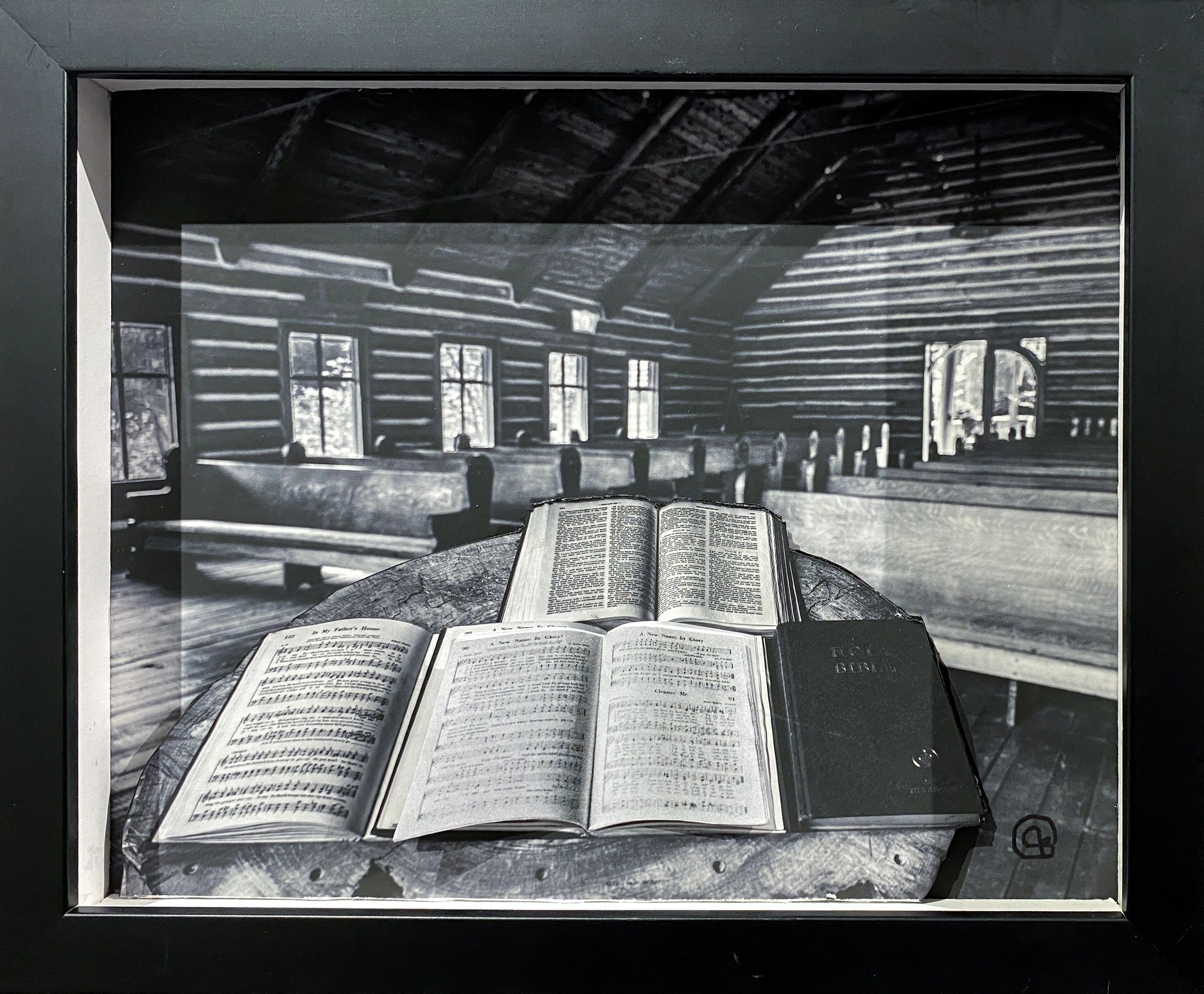 dogwood canyon, lampe mo, hope chapel, black white, photomosaico