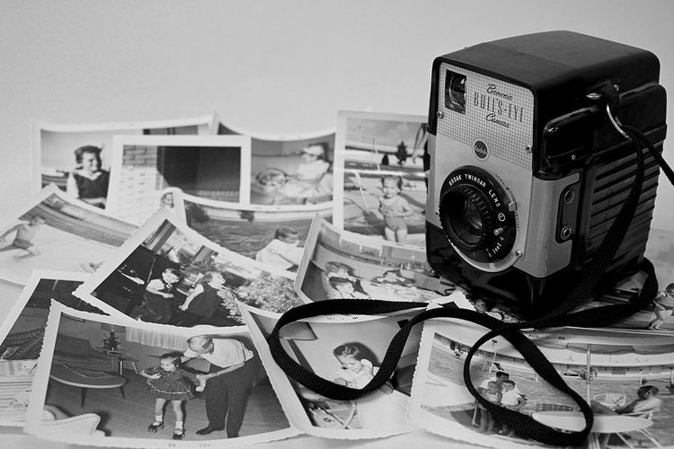 Photographs, memories, kodak brownie, black and white, monochrome