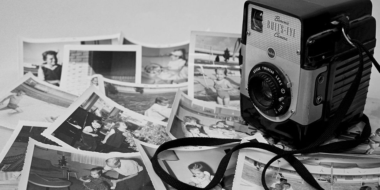 kodak brownie camera with old photos