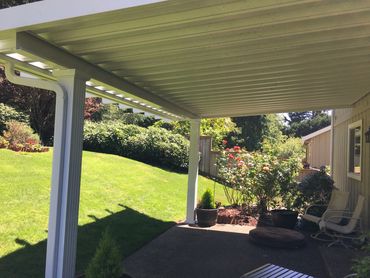 V-pan Cover Pergola Wrap Big Columns Gig Harbor WA