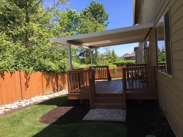 Small Aluminum Patio Cover Installation in Duvall WA