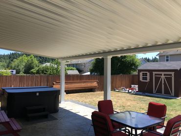 Big V-Pan  Patio Cover installation  Spanaway WA