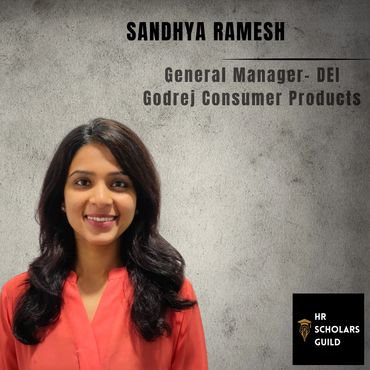 Portrait of Sandhya Ramesh, General Manager at Godrej Consumer Products.