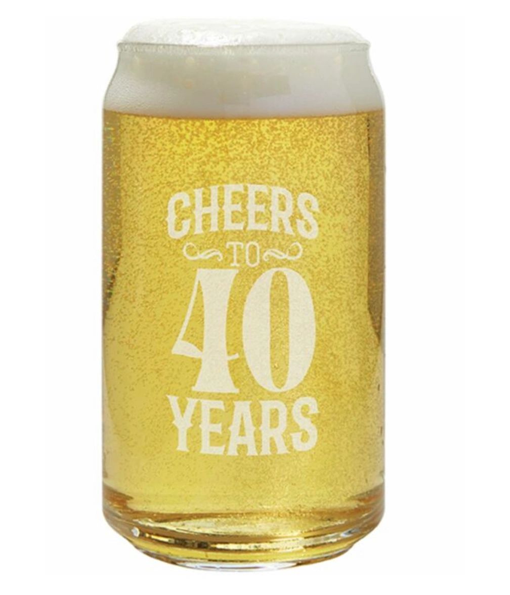 40th Birthday Beer Glass