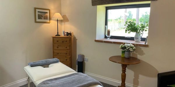 Treatment Room 2 at Grove Farm Wellbeing available for rent - ideas for physios, masseurs, therapist