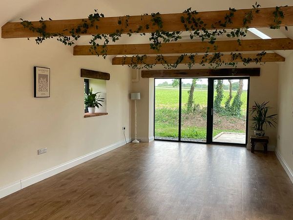 Light, heated studio overlooking fields in rural north norfolk - ideal for yoga, pilates, fitness an