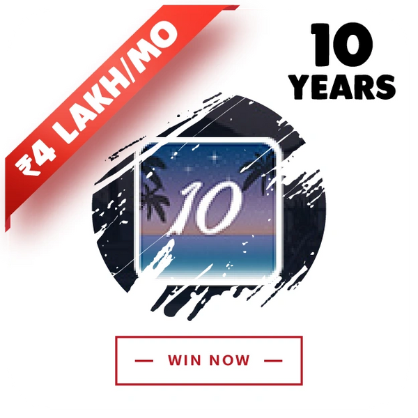 Play online scratch card 10 Lucky Years from India at Lottoland. Win 4 Lakh per month for 10 years!