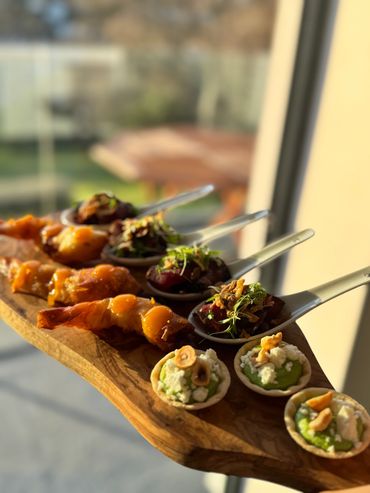 Small canapé selection for private dining in Devon 