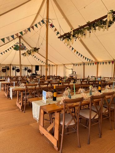Rustic marquee wedding in Cornwall