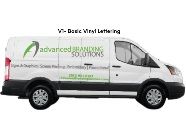 Basic Vinyl Lettering Package for Van