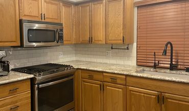 Subway tile backsplash 