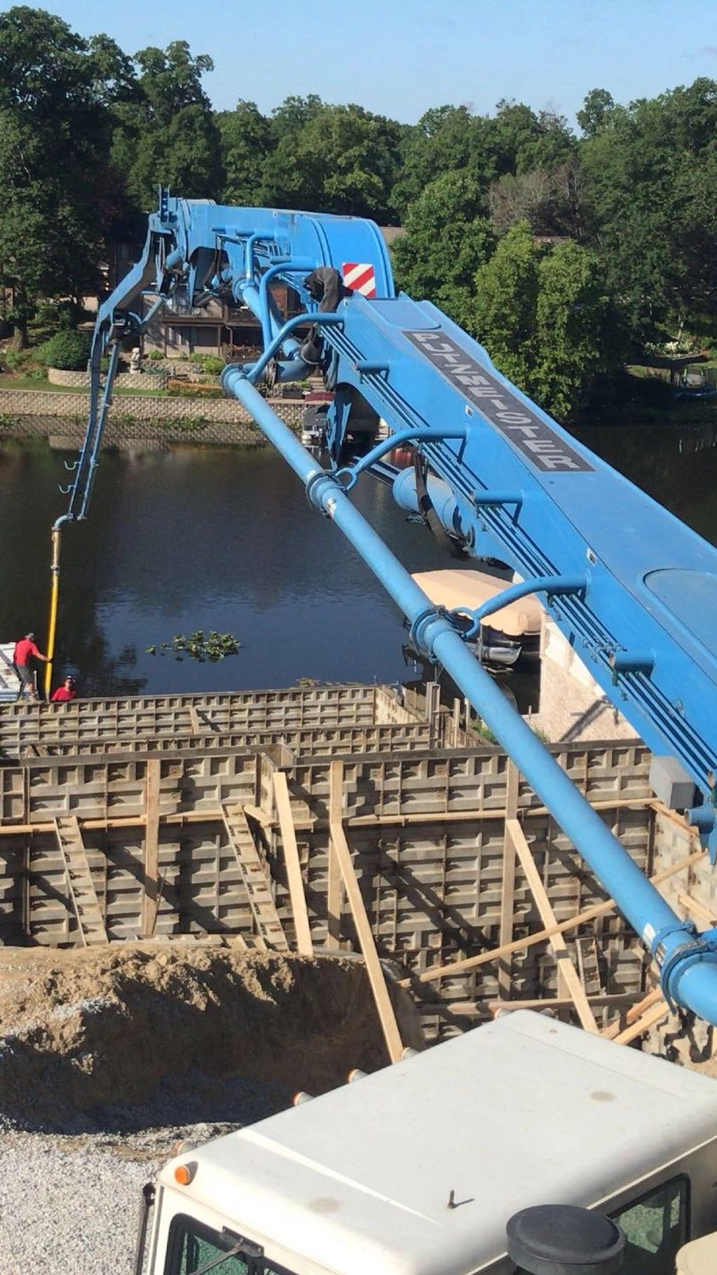 Our 47M pump working on a residential foundation in North West Indiana. 