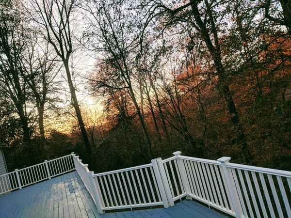 The exterior painting service and a fully restored deck.  This was located in Newark, Delaware.