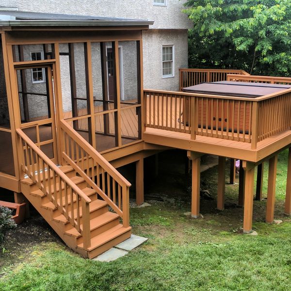 Classic Solid Cedar Tone Sherwin Williams Super Deck. Exterior Painting in Newark, Delaware