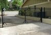 Wrought iron fence and drive gate