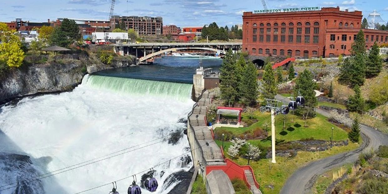 Spokane Falls in Downtown Spokane, Washington