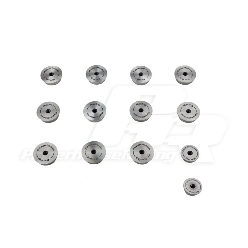 PHR Billet Freeze Plug Set for 2JZ Engine Block, Stainless Steel