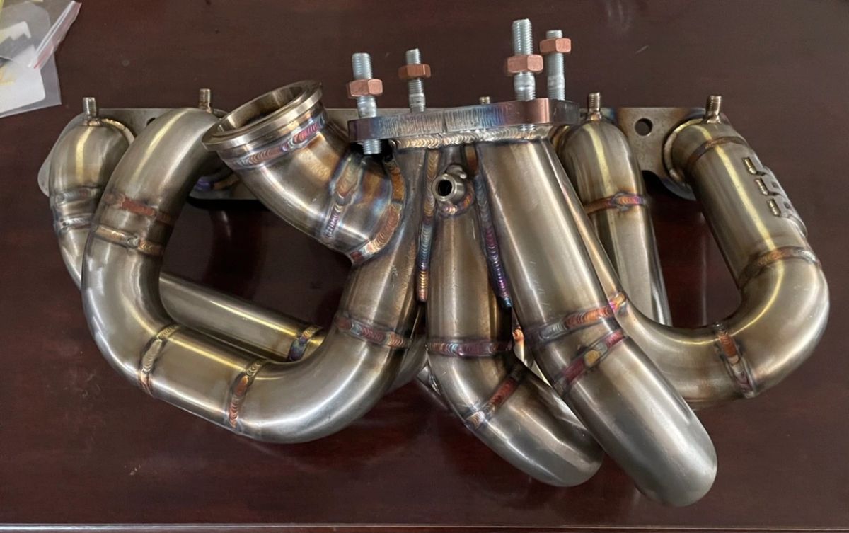 BRE Stainless Steel Fabricated T4 Turbo Manifold for 2JZ-GE Single 50mm Turbosmart Flange