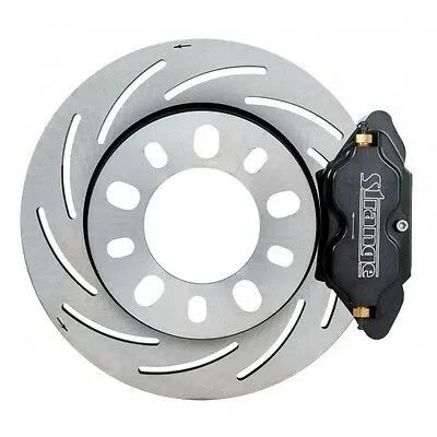 Strange Pro Series Rear Brake Kit For 1993-2002 Toyota Supra 1 Pc Rotors, 4 Piston Calipers & DTC-30 Semi Metallic Pads