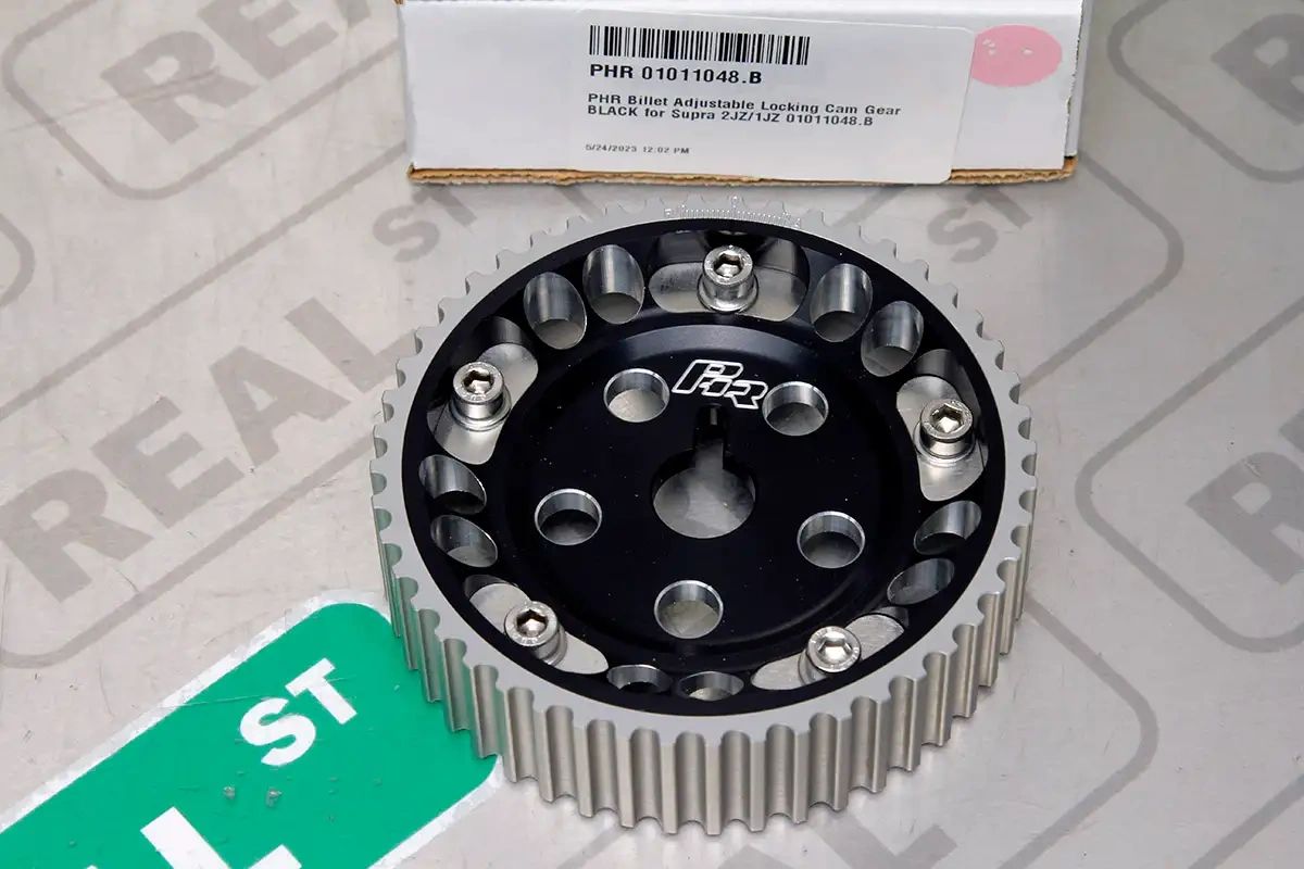 PHR Billet Adjustable Locking Cam Gear for 2JZ/1JZ BLACK