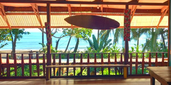 Caribbean Sea view from the terrace at Tortuguero Adventures Beach House