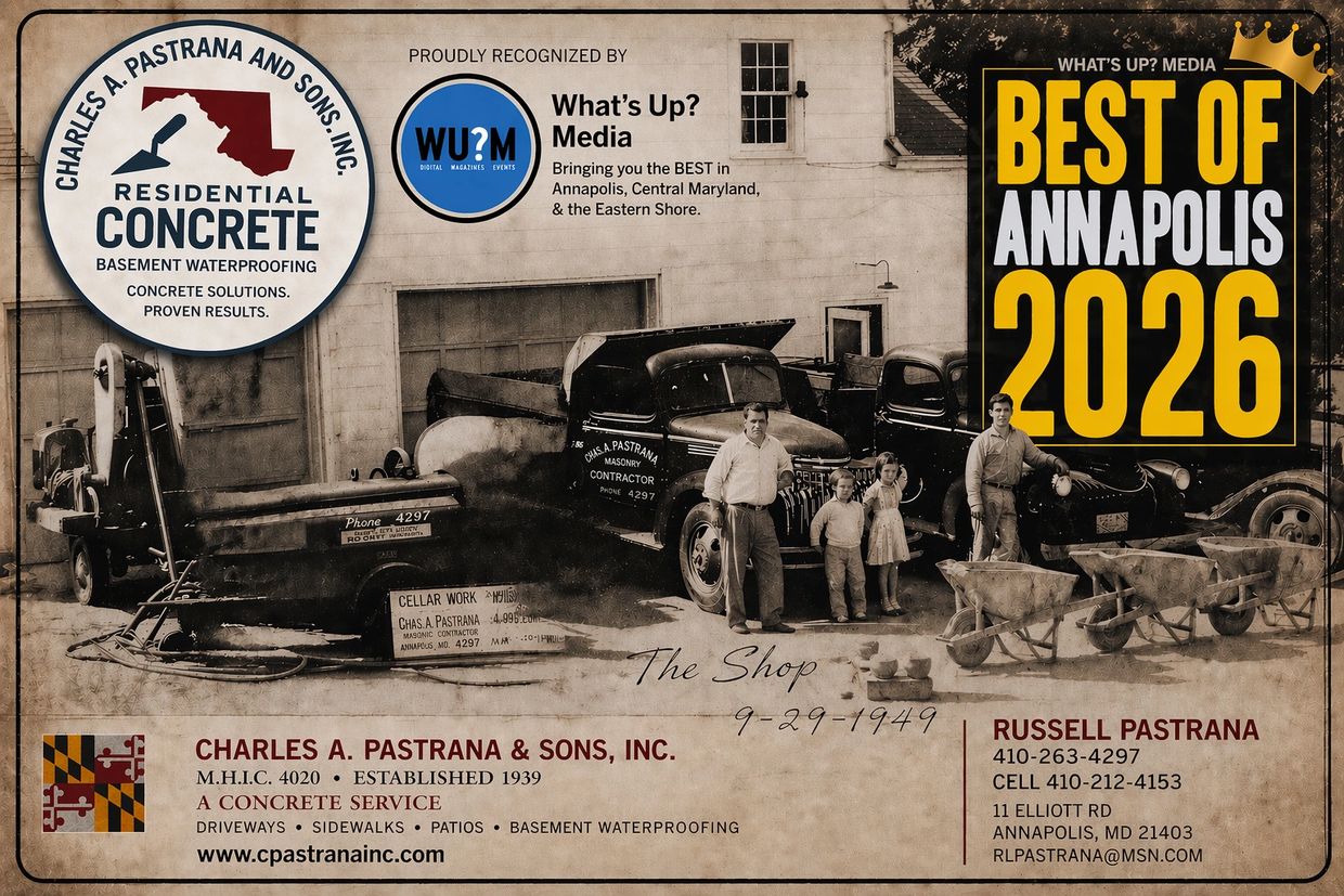 Best Basement Waterproofing Company in Annapolis 2026 award. What’s Up Annapolis Magazine
