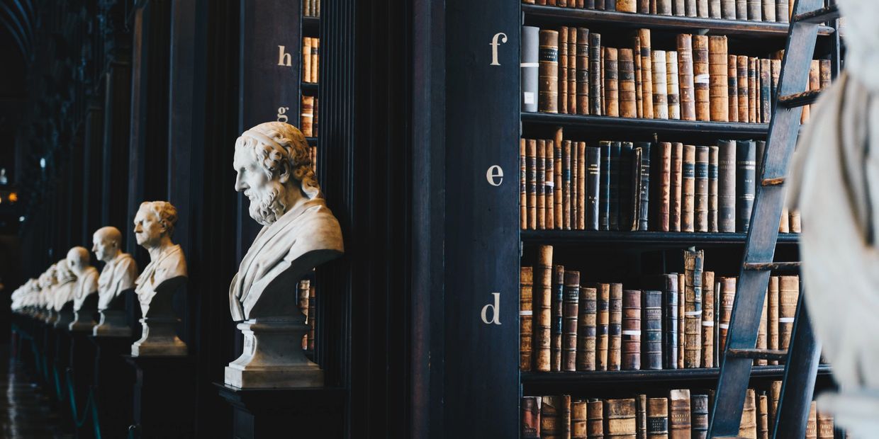 a bookshelf with books