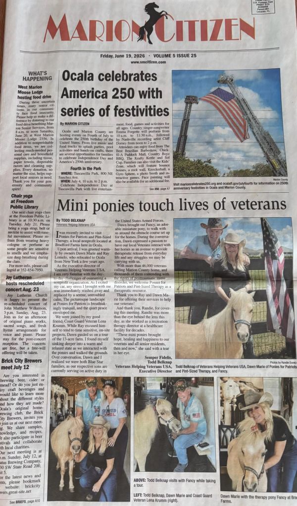 Mini ponies brighten lives of veterans with therapy and visits.