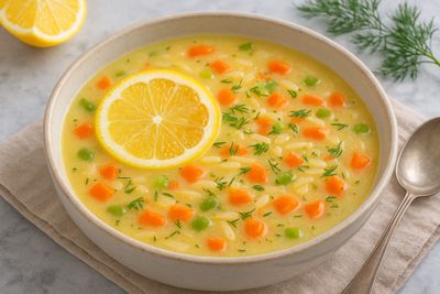 Avgolemo Greek Lemon Chicken Soup