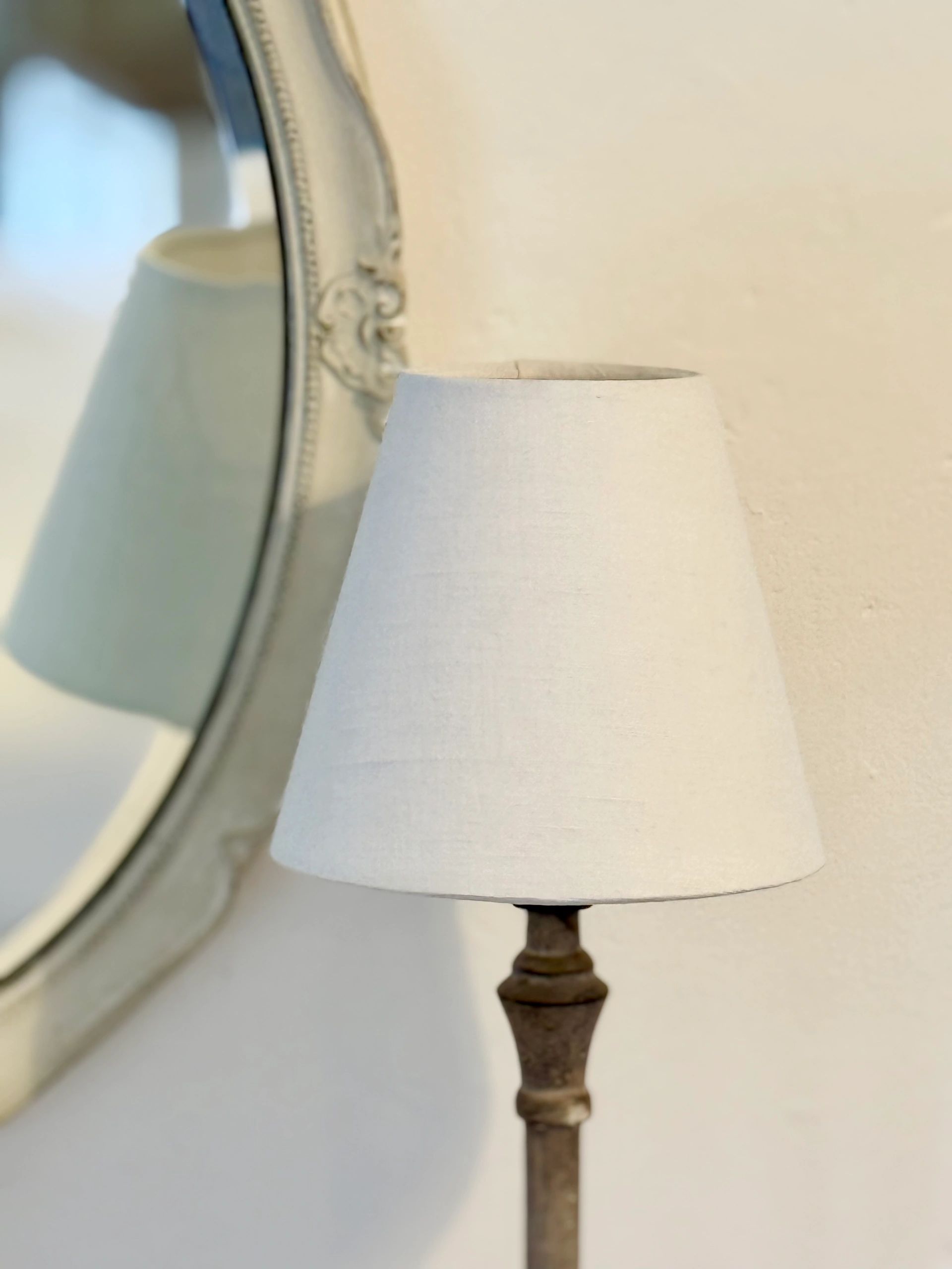 Vintage French Linen Candle Clip Lampshade