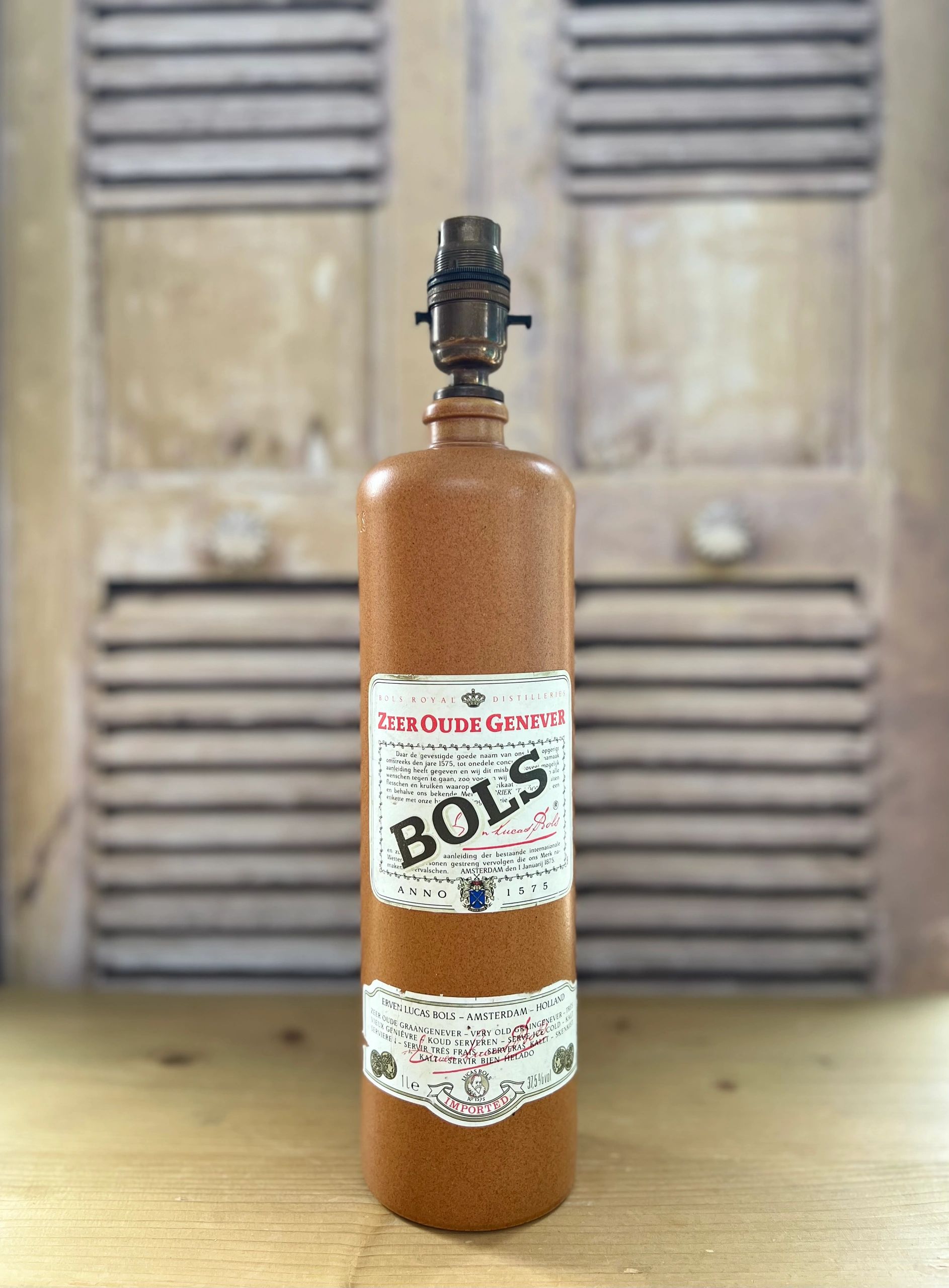 Vintage Bols Bottle Lamp