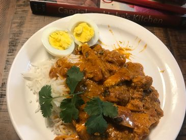 Smoked Chicken  Marsala over fluffy Basmati Rice 