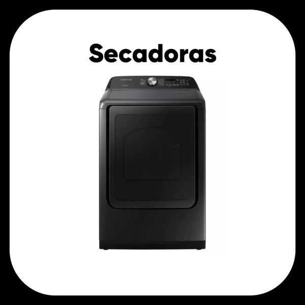 Secadora negra moderna para ropa.