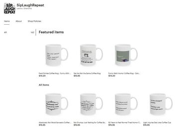 SIPLAUGHREPEAT - Online Meme Coffee Cup Store