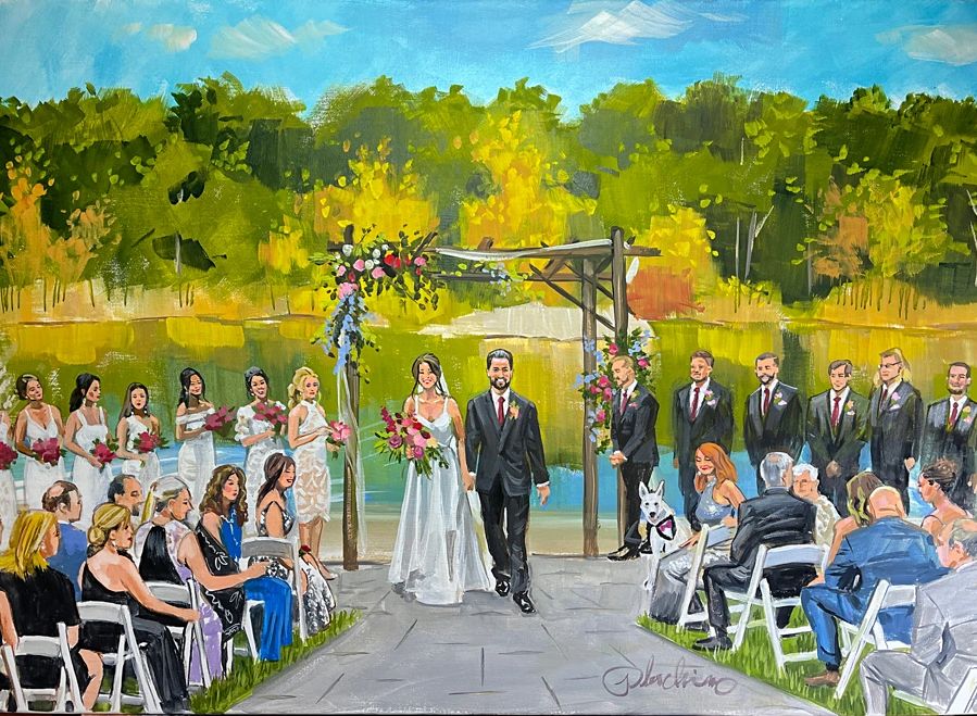 Remember The Dash - Live Wedding Painting Orlando, FL and Custom Watercolor  Art