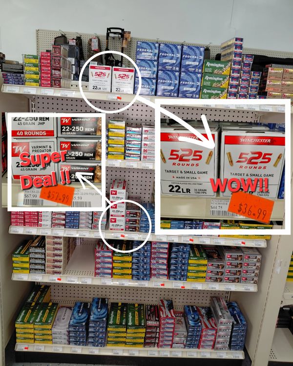Check out all the orange tags for SUPER ammo discounts!!