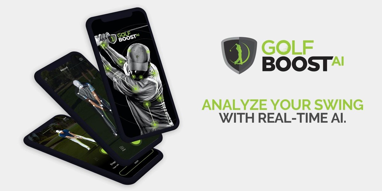 Golf Boost AI app recognizes a golfer's key swing positions and analyzes swing data using AI