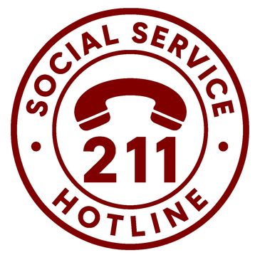 Social service hotline 211 logo.