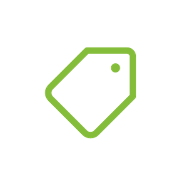 Green price tag icon.