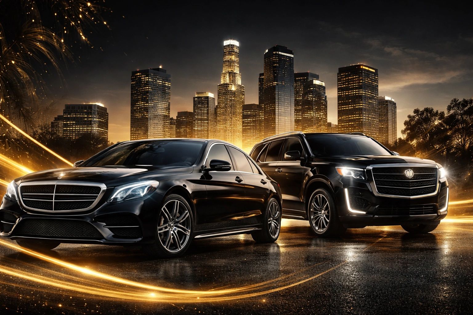 Luxury cars and trucks