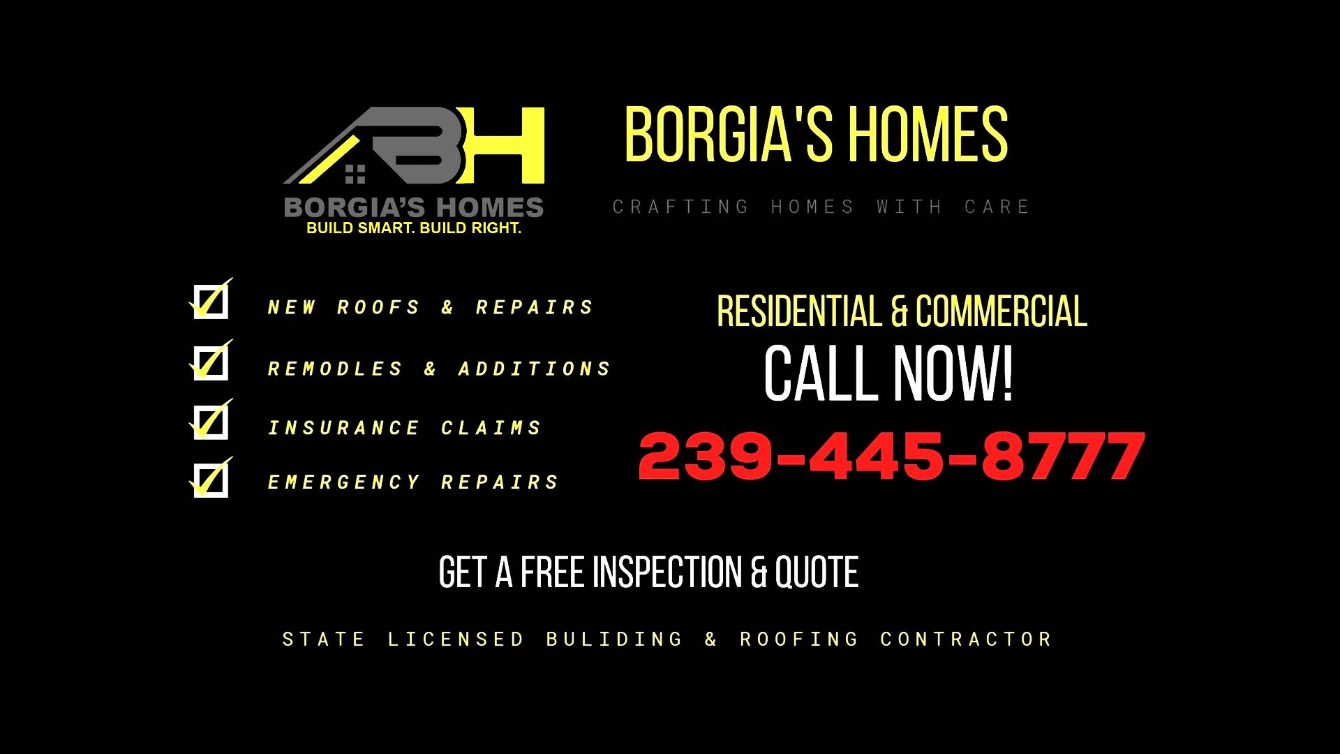 Borgia’s Homes & Roofing logo