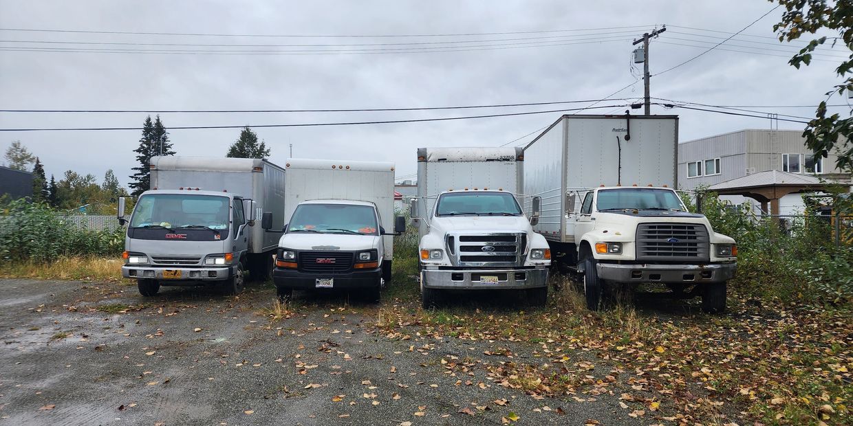 Our fleet of moving trucks.