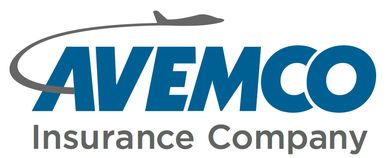 Avemco Insurance Company logo with aircraft graphic.