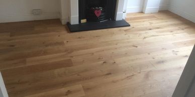 Oak engineered plank fitted in barking.